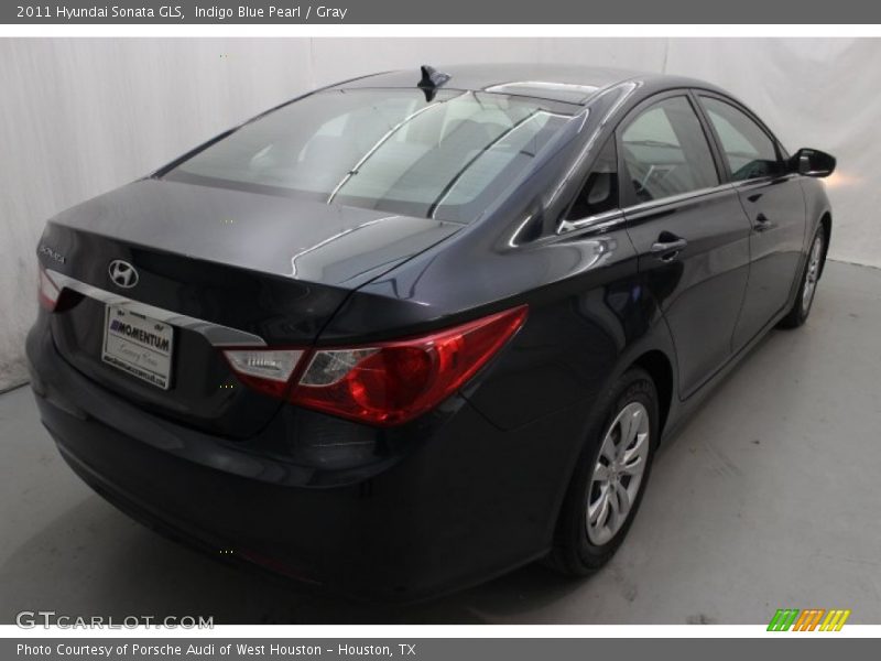 Indigo Blue Pearl / Gray 2011 Hyundai Sonata GLS