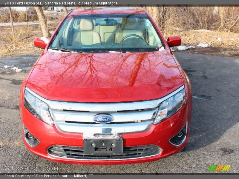 Sangria Red Metallic / Medium Light Stone 2010 Ford Fusion SEL