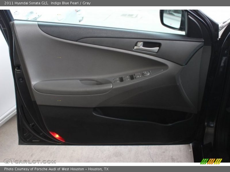 Indigo Blue Pearl / Gray 2011 Hyundai Sonata GLS