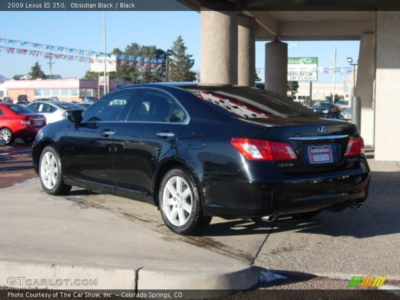 Obsidian Black / Black 2009 Lexus ES 350