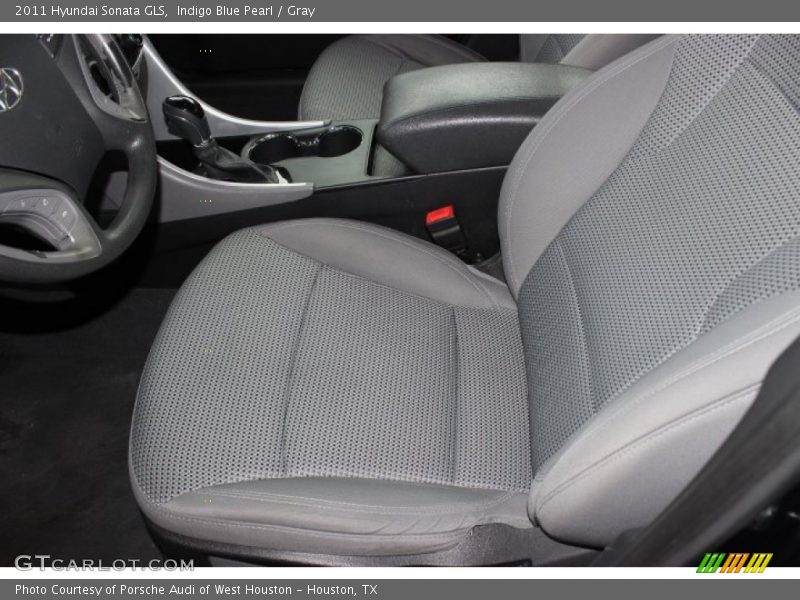 Indigo Blue Pearl / Gray 2011 Hyundai Sonata GLS
