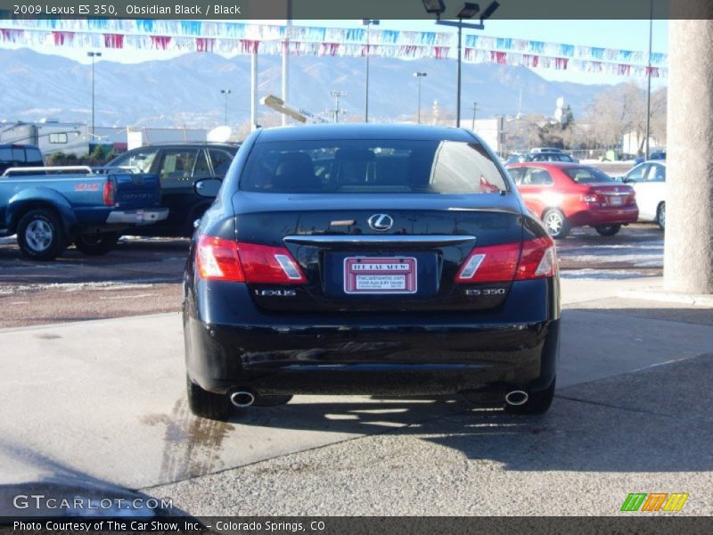 Obsidian Black / Black 2009 Lexus ES 350