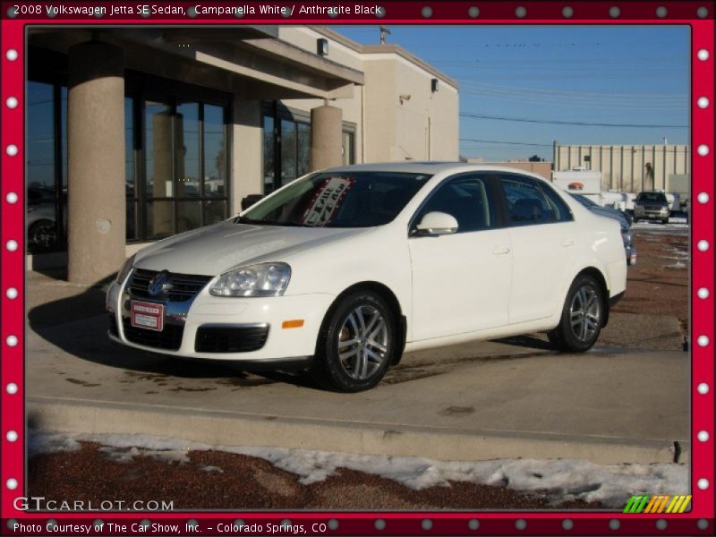 Campanella White / Anthracite Black 2008 Volkswagen Jetta SE Sedan