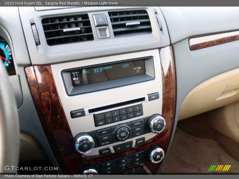 Sangria Red Metallic / Medium Light Stone 2010 Ford Fusion SEL