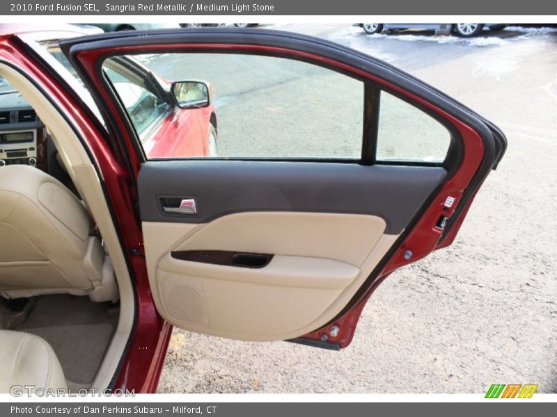 Sangria Red Metallic / Medium Light Stone 2010 Ford Fusion SEL