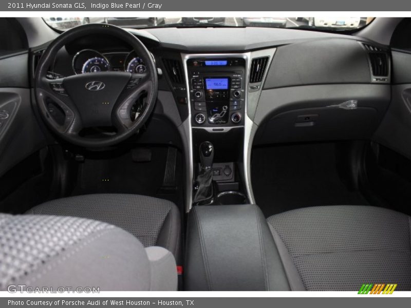 Indigo Blue Pearl / Gray 2011 Hyundai Sonata GLS