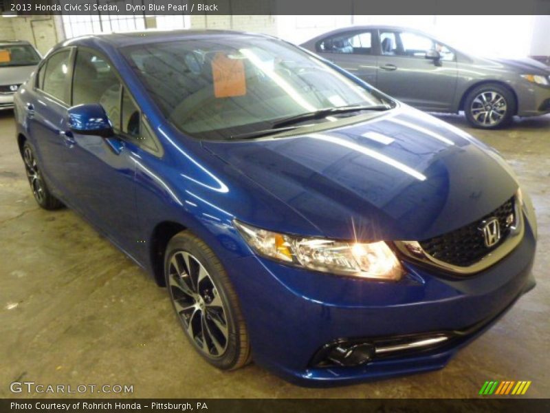 Dyno Blue Pearl / Black 2013 Honda Civic Si Sedan