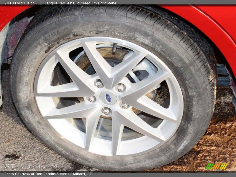 Sangria Red Metallic / Medium Light Stone 2010 Ford Fusion SEL