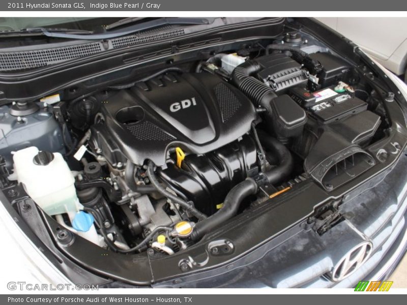 Indigo Blue Pearl / Gray 2011 Hyundai Sonata GLS