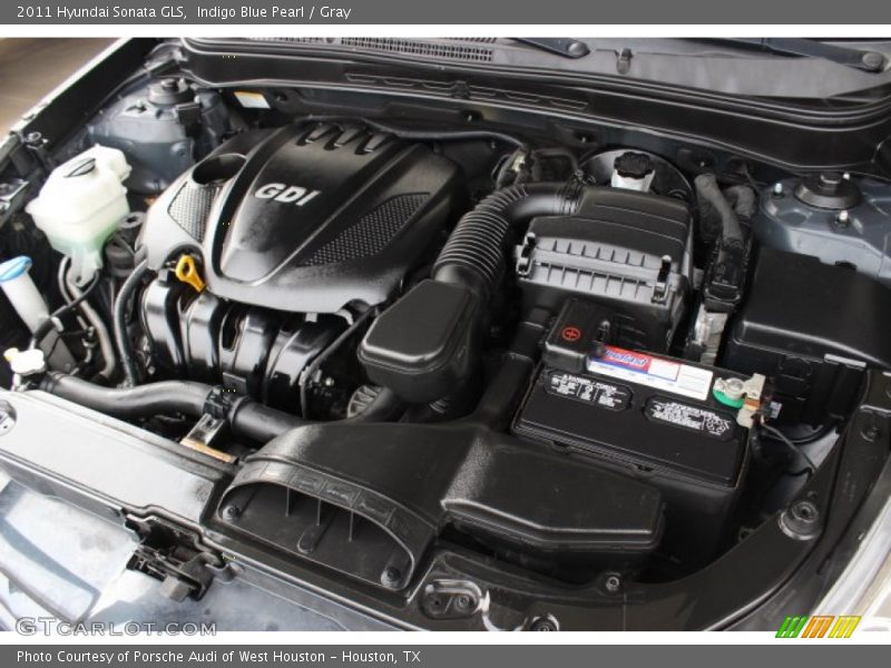 Indigo Blue Pearl / Gray 2011 Hyundai Sonata GLS