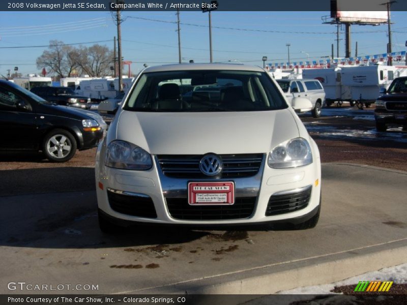 Campanella White / Anthracite Black 2008 Volkswagen Jetta SE Sedan