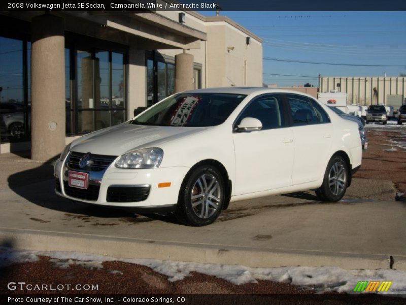 Campanella White / Anthracite Black 2008 Volkswagen Jetta SE Sedan
