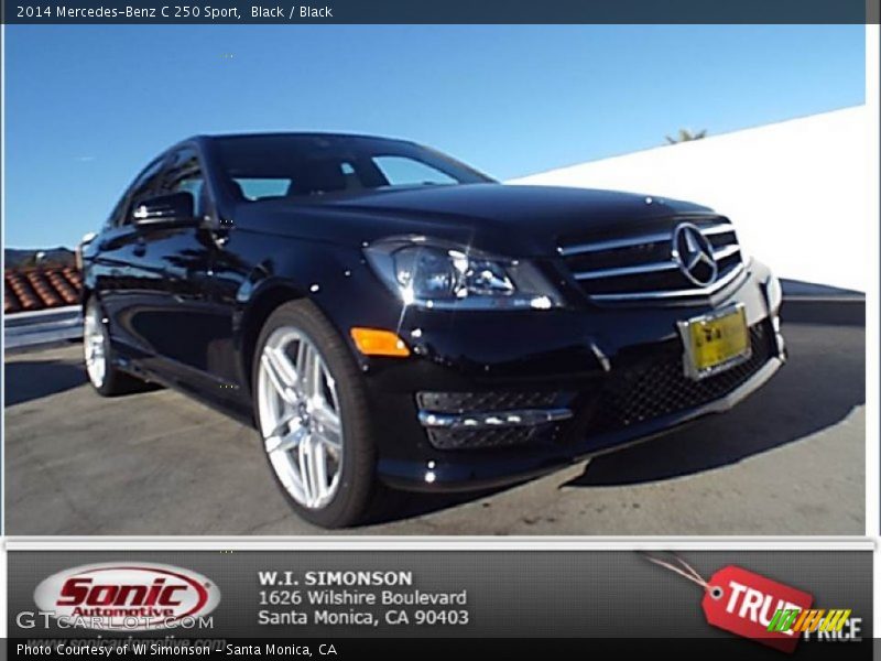 Black / Black 2014 Mercedes-Benz C 250 Sport