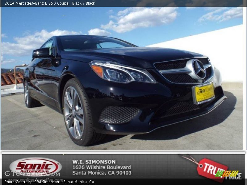 Black / Black 2014 Mercedes-Benz E 350 Coupe