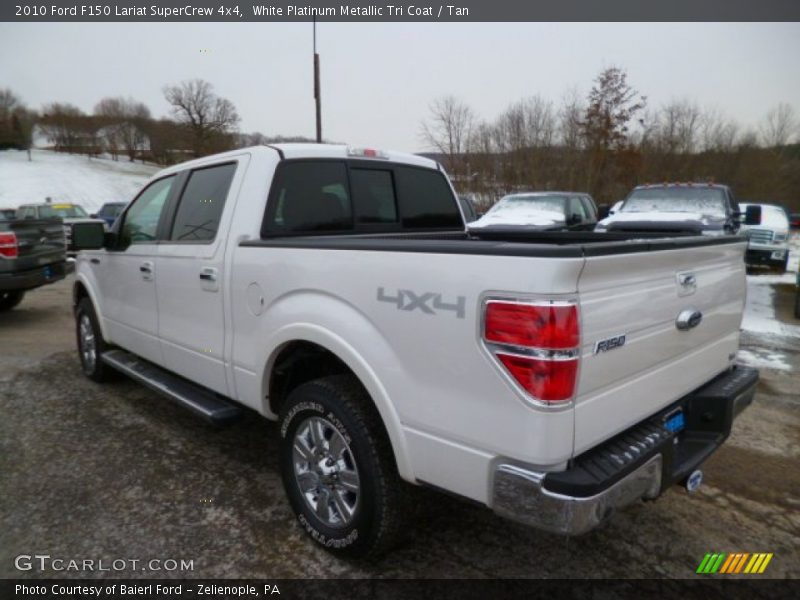 White Platinum Metallic Tri Coat / Tan 2010 Ford F150 Lariat SuperCrew 4x4