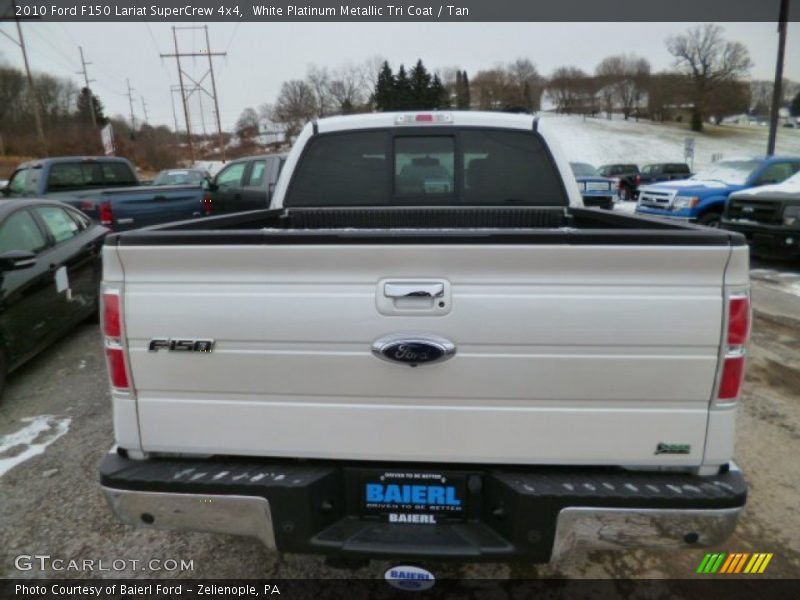 White Platinum Metallic Tri Coat / Tan 2010 Ford F150 Lariat SuperCrew 4x4