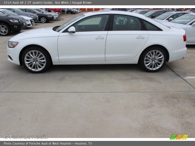 Ibis White / Nougat Brown 2014 Audi A6 2.0T quattro Sedan