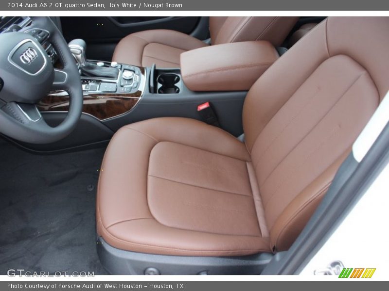 Ibis White / Nougat Brown 2014 Audi A6 2.0T quattro Sedan