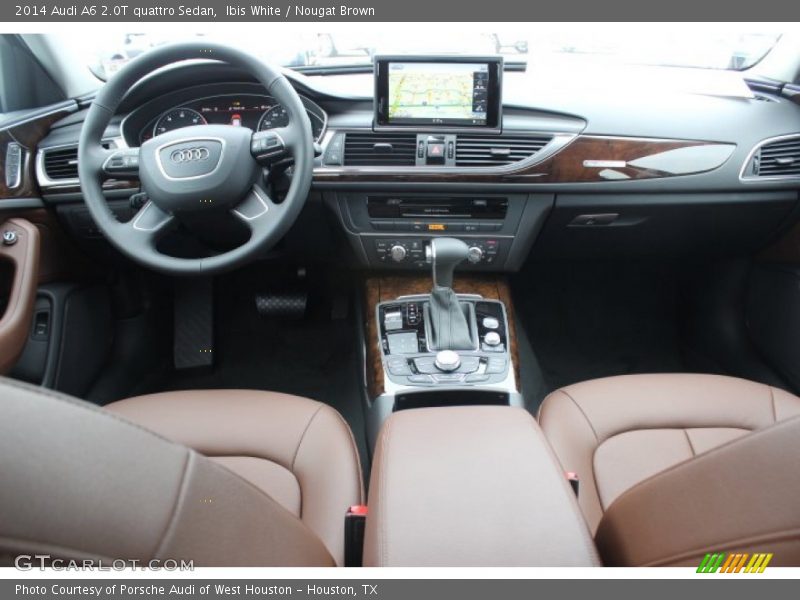 Ibis White / Nougat Brown 2014 Audi A6 2.0T quattro Sedan