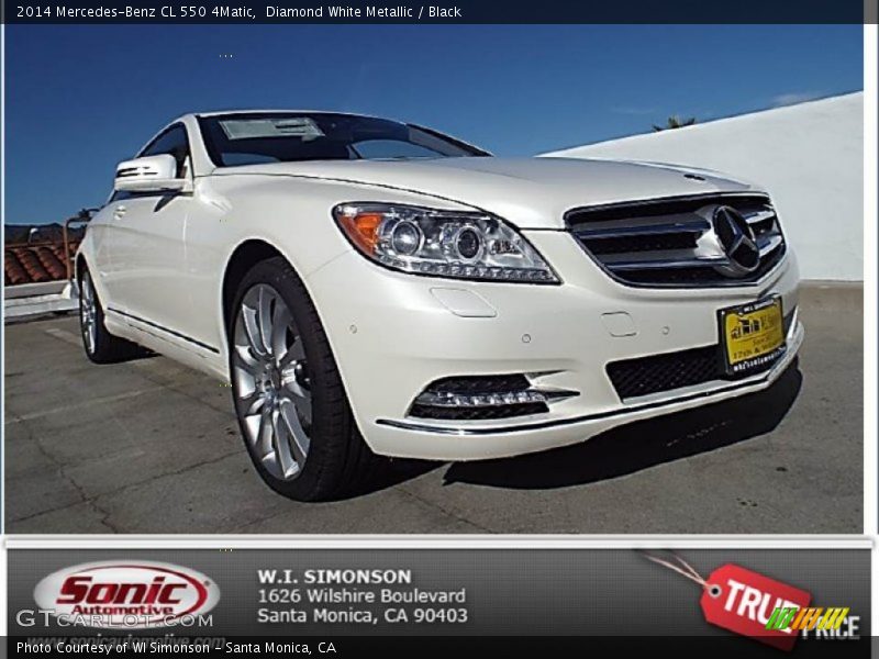 Diamond White Metallic / Black 2014 Mercedes-Benz CL 550 4Matic