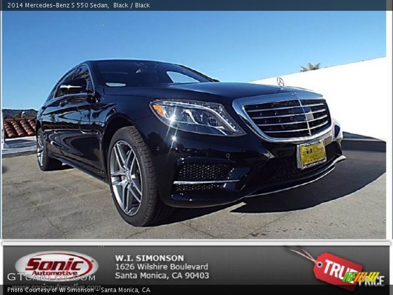 Black / Black 2014 Mercedes-Benz S 550 Sedan