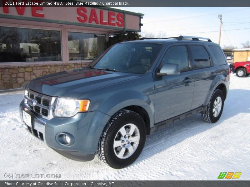 Steel Blue Metallic / Charcoal Black 2011 Ford Escape Limited 4WD
