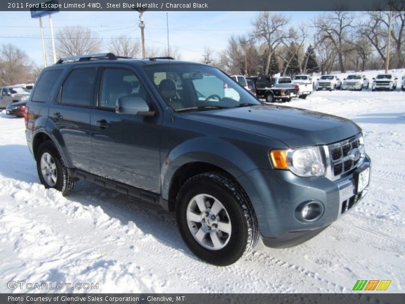 Steel Blue Metallic / Charcoal Black 2011 Ford Escape Limited 4WD