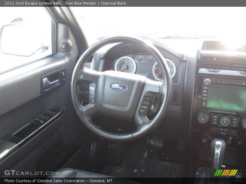 Steel Blue Metallic / Charcoal Black 2011 Ford Escape Limited 4WD