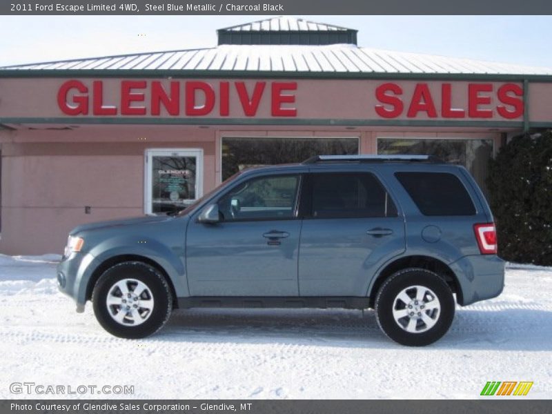 Steel Blue Metallic / Charcoal Black 2011 Ford Escape Limited 4WD