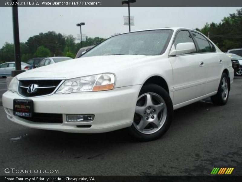 White Diamond Pearl / Parchment 2003 Acura TL 3.2