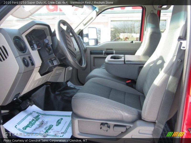 Vermillion Red / Medium Stone 2010 Ford F250 Super Duty XL Crew Cab 4x4