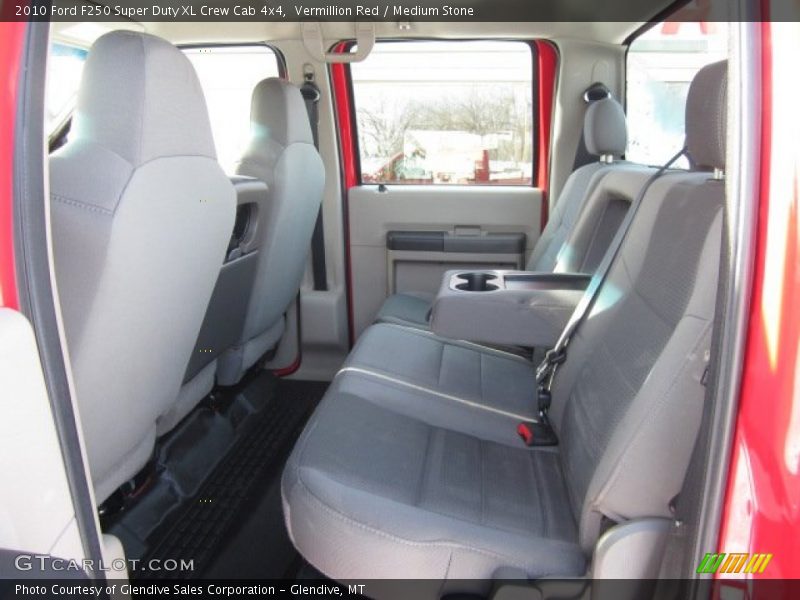 Vermillion Red / Medium Stone 2010 Ford F250 Super Duty XL Crew Cab 4x4