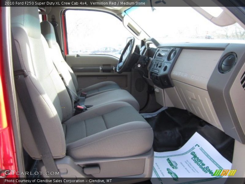 Vermillion Red / Medium Stone 2010 Ford F250 Super Duty XL Crew Cab 4x4