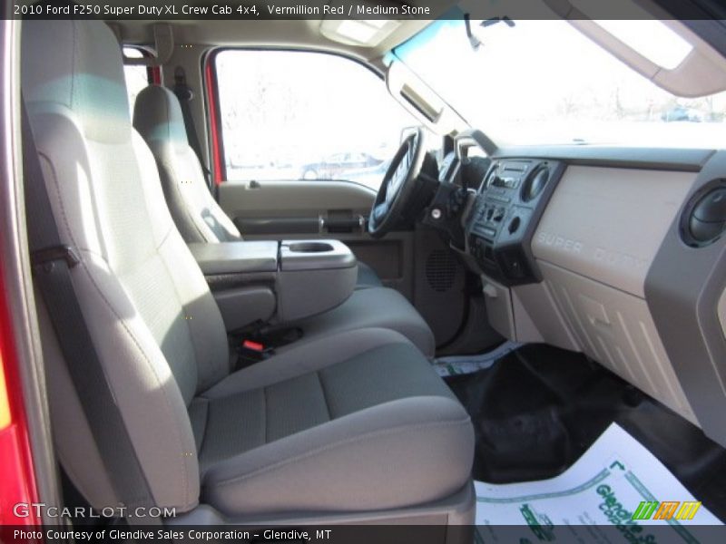 Vermillion Red / Medium Stone 2010 Ford F250 Super Duty XL Crew Cab 4x4