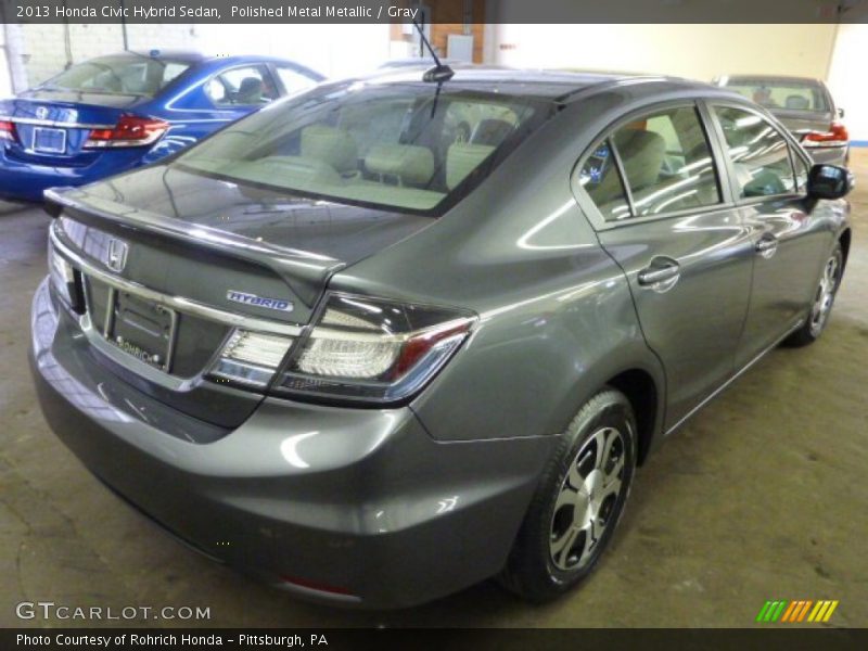 Polished Metal Metallic / Gray 2013 Honda Civic Hybrid Sedan