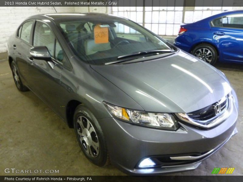 Polished Metal Metallic / Gray 2013 Honda Civic Hybrid Sedan