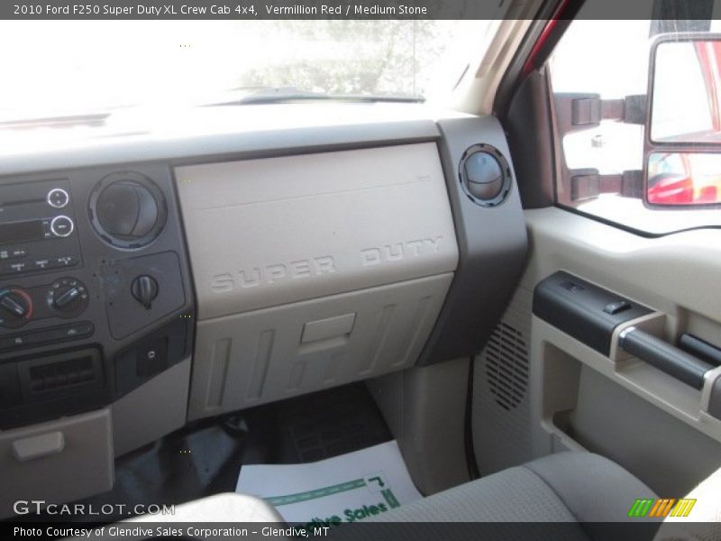 Vermillion Red / Medium Stone 2010 Ford F250 Super Duty XL Crew Cab 4x4