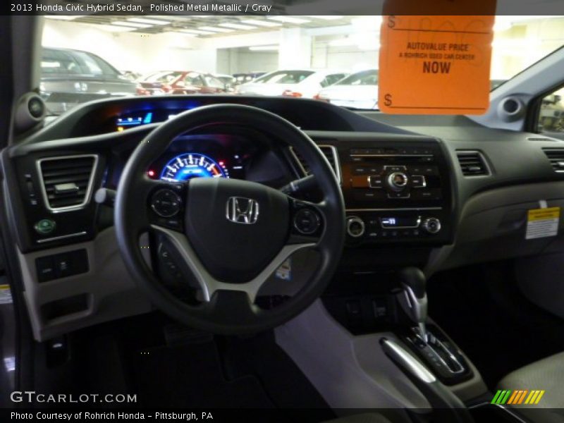 Polished Metal Metallic / Gray 2013 Honda Civic Hybrid Sedan