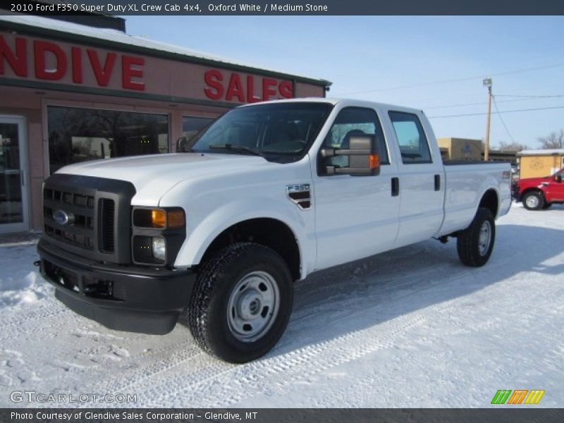 Oxford White / Medium Stone 2010 Ford F350 Super Duty XL Crew Cab 4x4