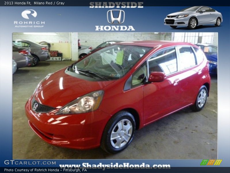 Milano Red / Gray 2013 Honda Fit