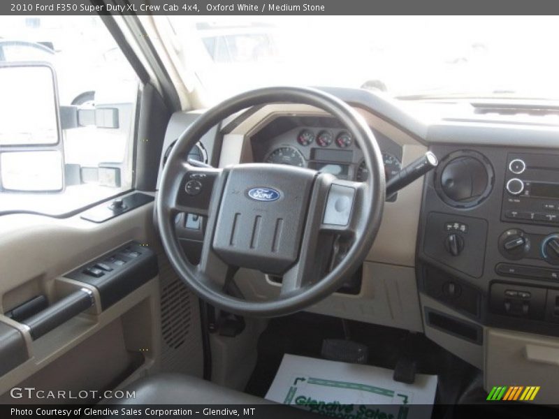 Oxford White / Medium Stone 2010 Ford F350 Super Duty XL Crew Cab 4x4