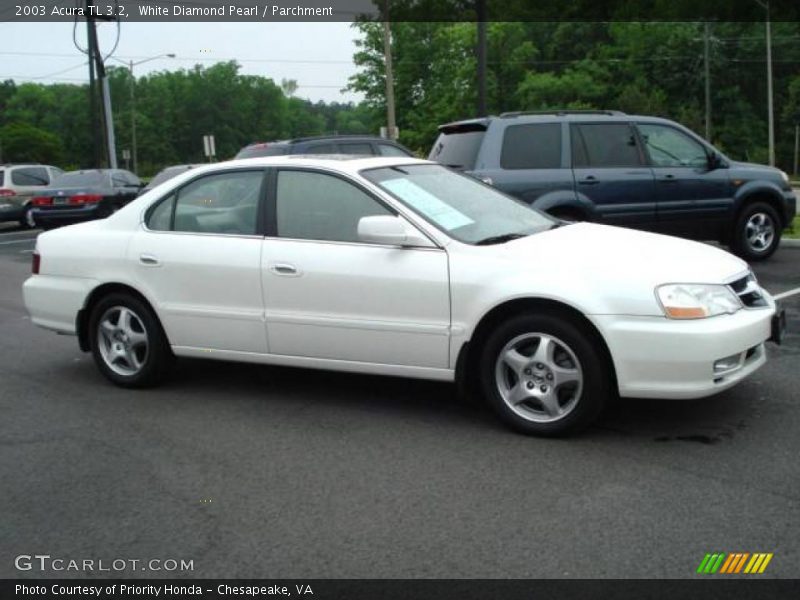 White Diamond Pearl / Parchment 2003 Acura TL 3.2