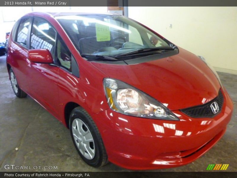 Milano Red / Gray 2013 Honda Fit