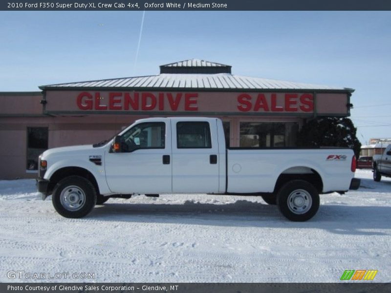 Oxford White / Medium Stone 2010 Ford F350 Super Duty XL Crew Cab 4x4