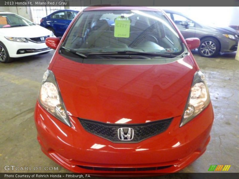 Milano Red / Gray 2013 Honda Fit