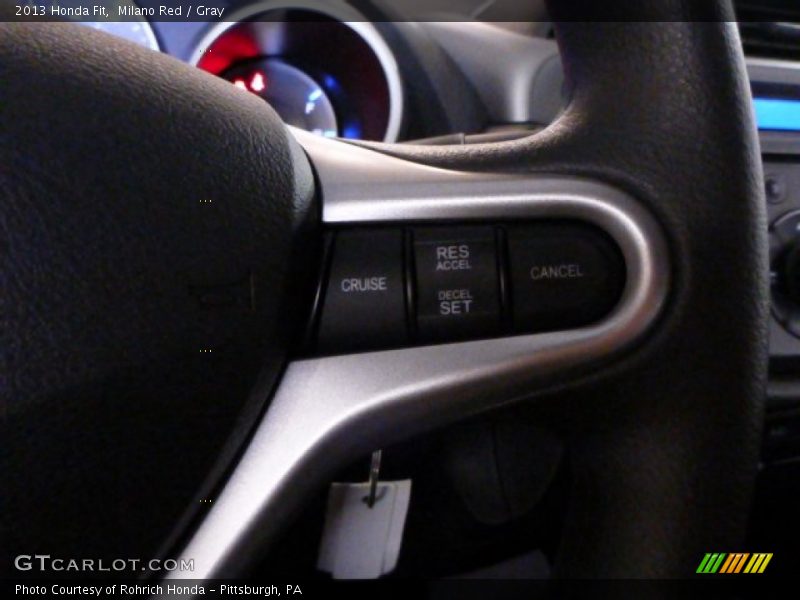 Milano Red / Gray 2013 Honda Fit