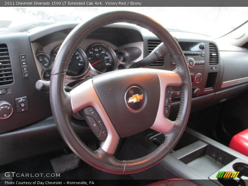 Victory Red / Ebony 2011 Chevrolet Silverado 1500 LT Extended Cab 4x4