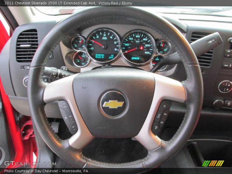 Victory Red / Ebony 2011 Chevrolet Silverado 1500 LT Extended Cab 4x4