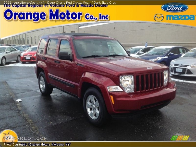 Deep Cherry Red Crystal Pearl / Dark Slate Gray 2011 Jeep Liberty Sport 4x4
