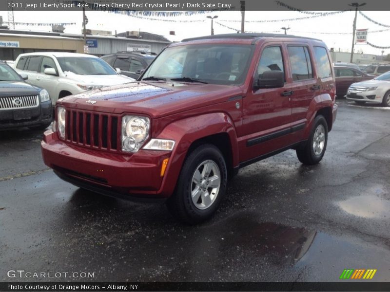 Deep Cherry Red Crystal Pearl / Dark Slate Gray 2011 Jeep Liberty Sport 4x4